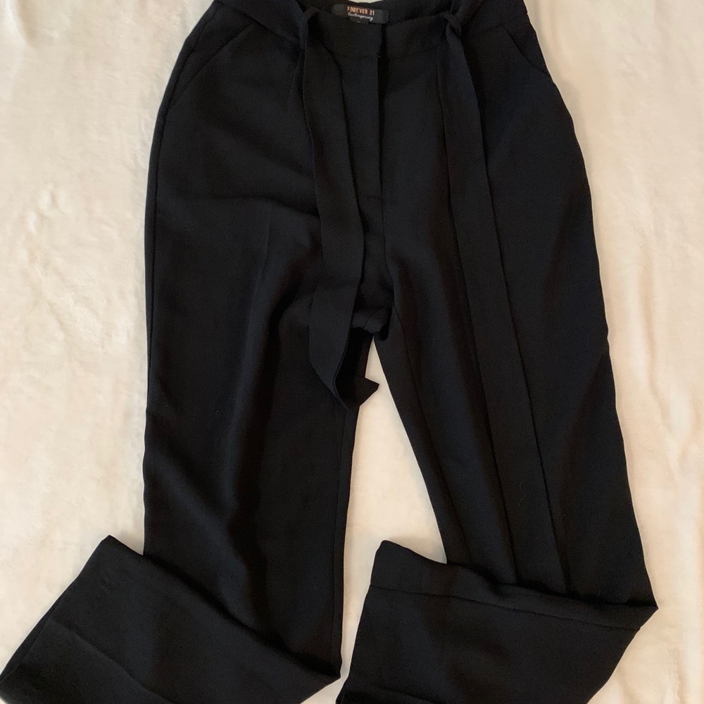 Black Belted Dress Pants